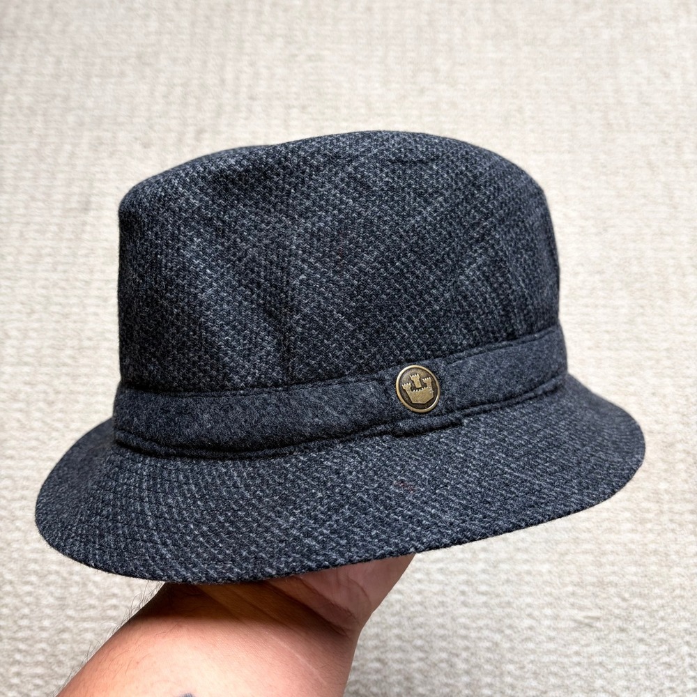 Goorin‎ Bros M Mario Santorini Charcoal Wool Bucket Hat Made in Italy